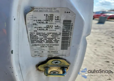 1995 Nissan Truck Xe из США, поврежденный, VIN 1N6SD16S7SC450982